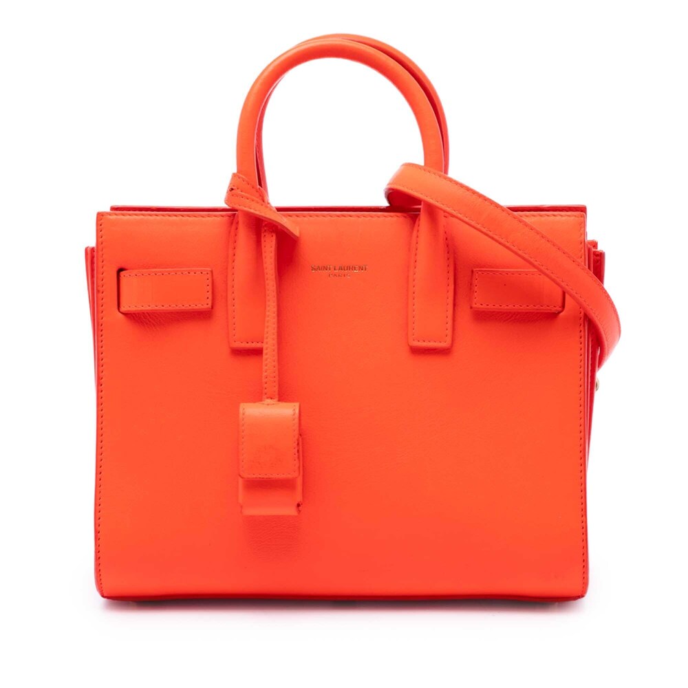 Pre-Loved Saint Laurent Nano Leather Sac De Jour Satchel